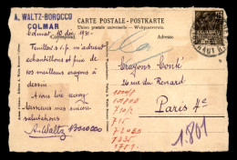 Delcampe - 68 - COLMAR - CARTE AUTOGRAPHE DE A. WALTZ-BOROCCO LIBRAIRE  - BLASONS DE L'ARRONDISSEMENT D'ALTKIRCH - Colmar