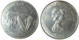 Delcampe - 1854 JERSEY 1972 JERSEY 2½ POUNDS 1972 SILVER UNCIRCULATED LOBSTER - Jersey