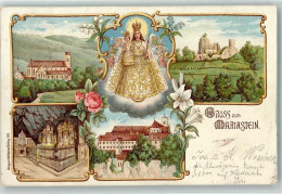 Delcampe - 4115 Mariastein 1899 Lithographie Mariastatue - 13282754 - Metzerlen-Mariastein