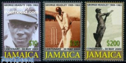 Delcampe - Jamaica 2009 George Headley 3v, Mint NH, Sport - Cricket - Sport (other And Mixed) - Cricket