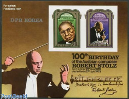 Delcampe - Korea, North 1980 Robert Stolz 2v M/s, Imperforated, Mint NH, Performance Art - Music - Musique