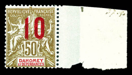 Delcampe - N°41, 10 Sur 50c Bistre Et Bleu, Bord De Feuille, Tirage 450 Ex. SUP. R. (signé Brun/Champion/certif - Ungebraucht