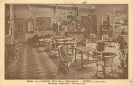 Delcampe - Agen Hall De L'hôtel Central Moderne Hubert Nautré Propriétaire - Agen