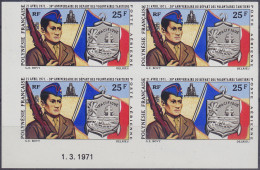 Delcampe - POLYNESIE Poste Aérienne ** - 47, Bloc De 4 Non Dentelé, Cd 1/3/1971 (Maury) - Cote : 160 € - Nuevos