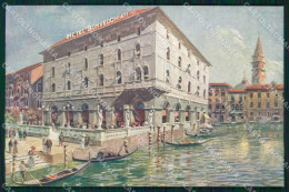 Delcampe - Venezia Città Hotel Bonvecchiati Gondole Cartolina RT8004 - Venezia (Venedig)