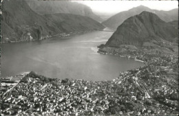 Delcampe - Lugano TI Lugano Monte San Salvatore Fliegeraufnahme - Sonstige & Ohne Zuordnung
