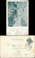Delcampe - Ansichtskarte  Bergsteiger Alpen Am Wasserfallweg Wasserfall Weg 1904 - Alpinismus, Bergsteigen