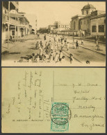 Delcampe - Egypt 2mx2 1920 Old Postcard Port Said Lesseps Street Scene Children Boys L.L.75 - Sonstige & Ohne Zuordnung