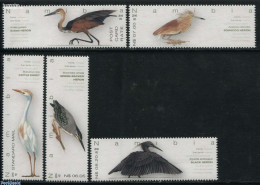 Delcampe - Namibia 2016 Herons 5v, Mint NH, Nature - Birds - Namibia (1990- ...)