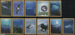 Delcampe - Penrhyn 2016 Ocean Life 11v, Mint NH, Nature - Birds - Fish - Sea Mammals - Turtles - Sharks - Pesci