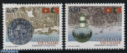Delcampe - Portugal 2016 Porcelain 2v, Joint Issue Vietnam, Mint NH, History - Transport - Various - Flags - Ships And Boats - Jo.. - Nuovi