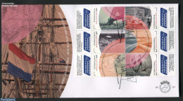 Delcampe - Netherlands 2016 Borderless Netherlands-Australia 6v, FDC, First Day Cover, History - Transport - Various - Explorers .. - Storia Postale