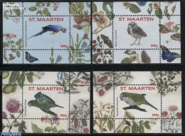 Delcampe - St. Maarten 2016 Birds 4 S/s, Mint NH, Nature - Birds - Birds Of Prey - Owls - Parrots - Altri & Non Classificati