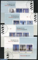 Delcampe - Netherlands - Personal Stamps TNT/PNL 2014 European Lighthouses 4 M/s, Mint NH, Various - Lighthouses & Safety At Sea - Phares