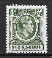 Delcampe - Gibraltar 1938 1/2d Green MNH Stamp S.G. 121 - Gibraltar