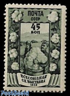 Delcampe - Russia, Soviet Union 1939 45K, Stamp Out Of Set, Mint NH, Nature - Various - Flowers & Plants - Agriculture - Textiles - Nuovi