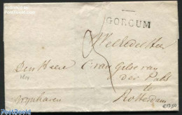 Delcampe - Netherlands 1814 Folding Cover From Gorinchem (Gorcum) To Rotterdam, Postal History - ...-1852 Precursori