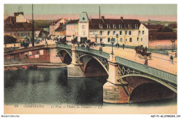 Delcampe - AQTP1-0063-60 - COMPIEGNE - Le Pont Et L'hotel De Flandre - Compiegne