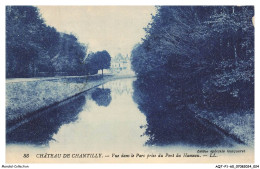 Delcampe - AQTP1-0013-60 - Chateau De CHANTILLY - Vue Dans Le Parc Prise Du Pont Du Hameau - Chantilly