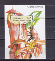 Delcampe - SA07b Laos 1995 Insectivorous Plants Mint Minisheet - Laos