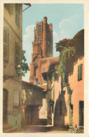 Delcampe - CPA Albi Clocher De La Cathedrale Ste Cecile Et Rue Des Pretres - Albi