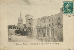 Delcampe - CPA Avignon - Le Palais Des Papes Et La Cathedrale N. D. Des Doms - Avignon