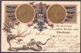 Delcampe - CH 73 - 24220 The Medal TRIUMPHANT WARRIORS 1900 CHINA 1901 & Chinese Dragon, Litho - Old Postcard - Used - 1902 - China