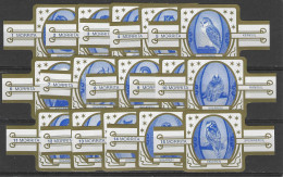 Delcampe - Bague De Cigare REEKS  13  ,  Uilen   1-15  Cigar Label , Sigaren , Sigarenbanden  ,  Vitolas ,bauchbinden - Bagues De Cigares