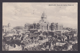 Delcampe - Vintage Postcard Belgium Brussels Palace Justice Panorama 1912 - Brüssel (Stadt)