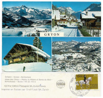 Delcampe - SUISSE 1987 Barboleusaz-Gryon VD Alt.1114m_24-12-87 HELVETIA 70_TTB Cpc - Gryon