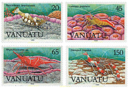 Delcampe - 45812 MNH VANUATU 1989 FAUNA MARINA - Crustacés