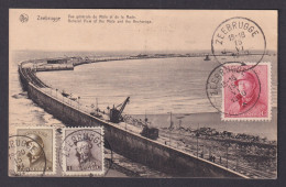 Delcampe - Vintage Postcard Belgium Zeebrugge General View Of Mole Anchorage 1920 - Zeebrugge