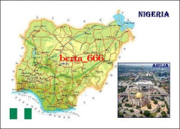 Delcampe - Nigeria Country Map New Postcard * Carte Geographique * Landkarte - Nigeria