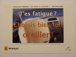 Delcampe - RENAULT - Volant / Airbag - Planche De Bord Voiture / Automobile - Carte Publicitaire Concours Tes Idées à L'Affiche - PKW