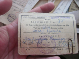 Delcampe - Putnicki Voz Passenger Train Monthly Card Banatsko Arandjelovo  + Legitimacija Train - Europe