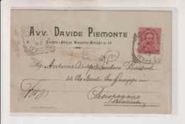 Delcampe - LUCERA FOGGIA  AVV. DAVIDE PIEMONTE 1899 - Foggia