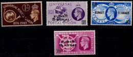 Delcampe - KUWAIT 1949 UPU MI No 81-4 MNH VF!! - Koweït