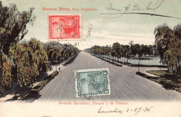 Delcampe - L357 Argentina Buenos Aires 1900 Avenida Sarmiento Park 3 February Postcard - Argentinien