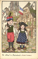 Delcampe - CPA Fantaisie Illustrateur Hansi On Attend Le Cheneral Gosses D'Alsace Enfants - Redon