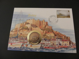 Delcampe - Jersey 10 Pence 1988 - Numis Letter 1988 - Jersey