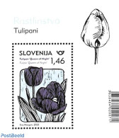 Delcampe - Slovenia 2022 Tulip S/s, Mint NH, Nature - Flowers & Plants - Slowenien