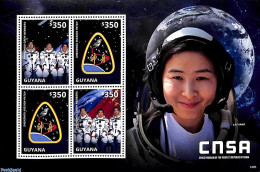 Delcampe - Guyana 2014 CNSA 4v M/s, Mint NH, Transport - Space Exploration - Guyana (1966-...)