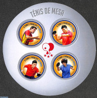 Delcampe - Sao Tome/Principe 2013 Table Tennis 4v M/s, Mint NH, Sport - Various - Sport (other And Mixed) - Table Tennis - Round-.. - Tennis De Table