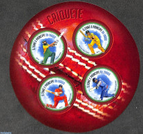Delcampe - Sao Tome/Principe 2013 Cricket 4v M/s, Mint NH, Sport - Cricket - Sport (other And Mixed) - Cricket
