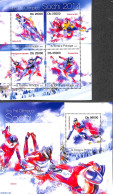 Delcampe - Sao Tome/Principe 2013 Sochi 2014 2 S/s, Mint NH, Sport - Olympic Winter Games - Skating - Skiing - Ski