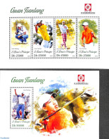 Delcampe - Sao Tome/Principe 2013 Guan Tianlang 2 S/s, Mint NH, Sport - Golf - Golf
