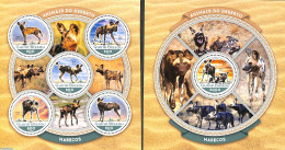 Delcampe - Guinea Bissau 2016 Hyena 2 S/s, Mint NH, Nature - Animals (others & Mixed) - Wild Mammals - Guinea-Bissau