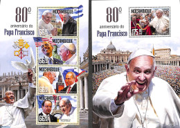 Delcampe - Mozambique 2016 Pope Francis 2 S/s, Mint NH, History - Religion - Politicians - Pope - Papes