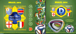 Delcampe - Guinea Bissau 2014 WC Football, Group D 2 S/s, Mint NH, Sport - Football - Guinea-Bissau