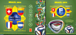 Delcampe - Guinea Bissau 2014 WC Football, Group E 2 S/s, Mint NH, Sport - Football - Guinea-Bissau
